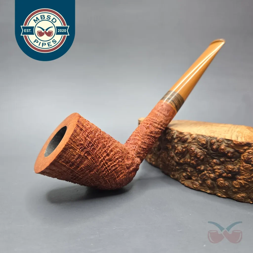 Pipe Tristan Partially Sandblasted Dublin with Bocote (New)