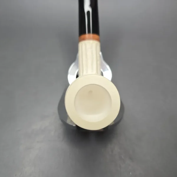 MBSD Meerschaum Deluxe Rusticated Billiard Block Meerschaum Pipe, Briar-Mortise, New - Image 8