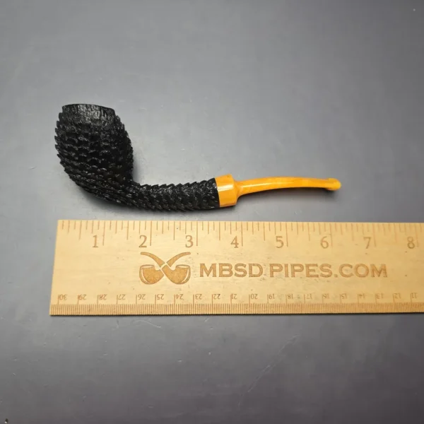 Eclesias Pipes "Dragon Scale" Sandblasted Egg Handmade Briar Pipe, New - Image 11