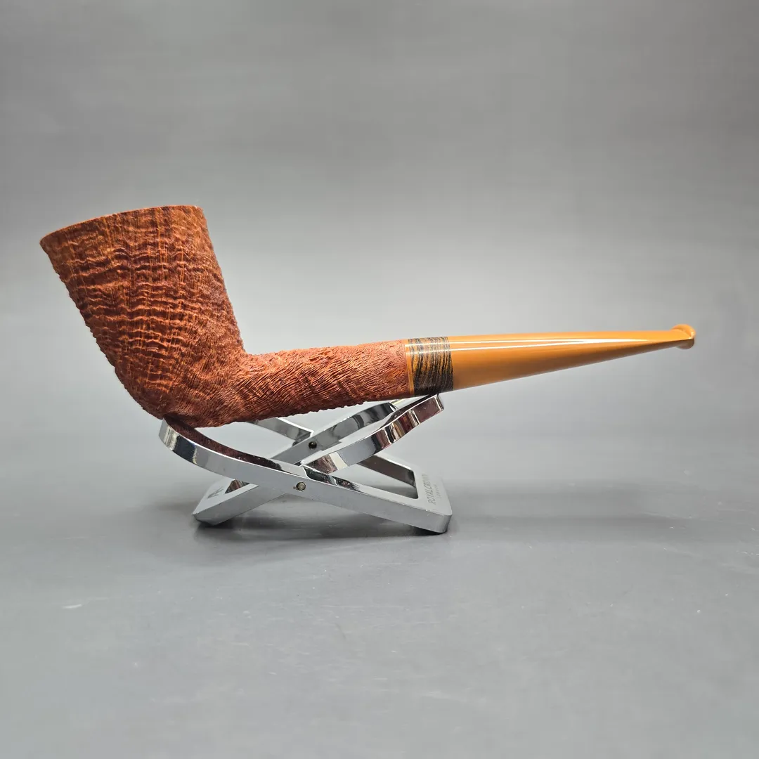 Pipe Tristan Partially Sandblasted Dublin with Bocote (New) - Image 2