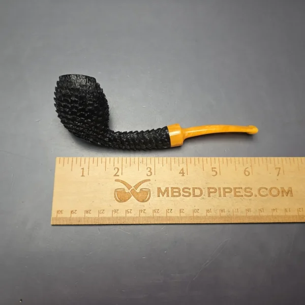 Eclesias Pipes "Dragon Scale" Sandblasted Egg Handmade Briar Pipe, New - Image 12