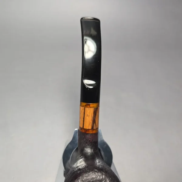Stanwell (1990s-2009) Zebrano 25 Sandblasted Scoop w/ Zebrawood Estate Briar Pipe, Unsmoked - Image 8