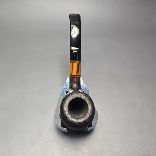 Stanwell (1990s-2009) Zebrano 25 Sandblasted Scoop w/ Zebrawood Estate Briar Pipe, Unsmoked - Image 9