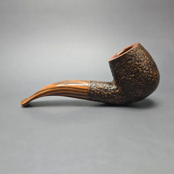 Savinelli Ol' Times Classic Rusticated Bent Billiard (6mm) (Estate) - Image 4