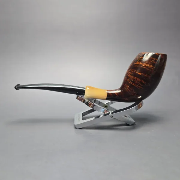 MBSD Briars Modern Masters 3 Smooth Tulip w/ Faux Horn Handmade Briar Pipe, New - Image 4