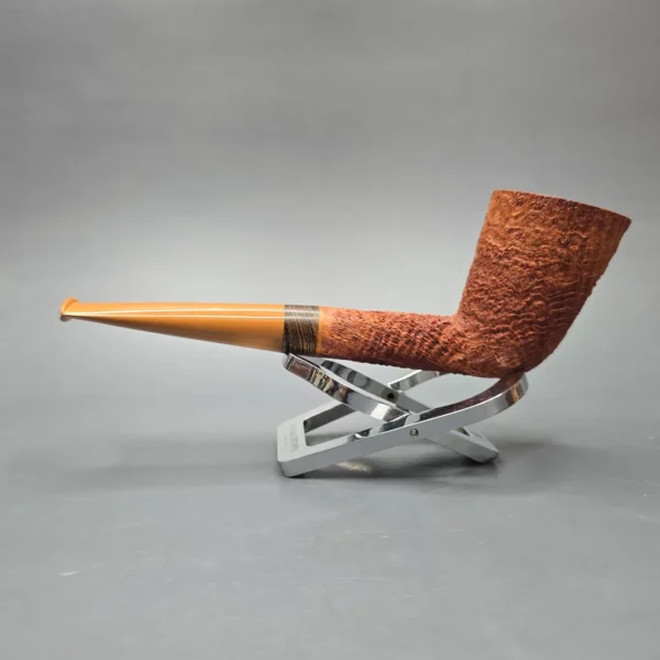 Pipe Tristan Partially Sandblasted Dublin with Bocote (New) - Image 4