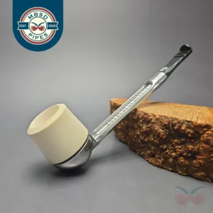 Falcon Chrome Dental w/ MBSD Meerschaum Brandy Block Meerschaum Bowl Pipe, New