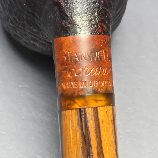 Stanwell (1990s-2009) Zebrano 25 Sandblasted Scoop w/ Zebrawood Estate Briar Pipe, Unsmoked - Image 11