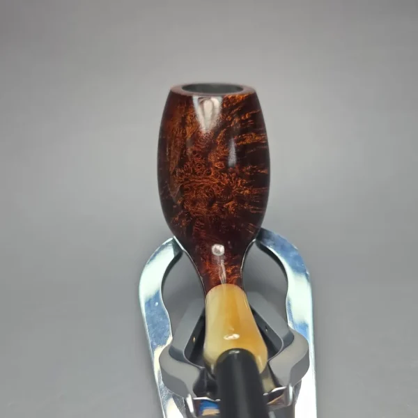 MBSD Briars Modern Masters 3 Smooth Tulip w/ Faux Horn Handmade Briar Pipe, New - Image 6