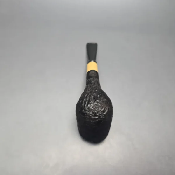 MBSD Briars by Piero Vitale Black Rusticated Billiard w/ Boxwood, Briar Pipe, New - Image 10