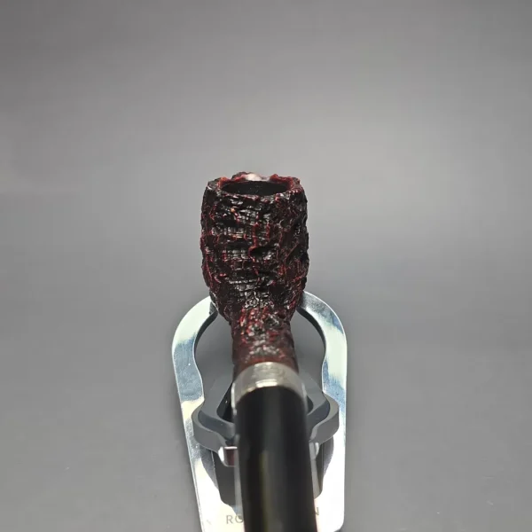 Peterson Cobble 15 Rusticated & Sandblasted Billiard w/ Silver Briar Pipe, New - Image 6