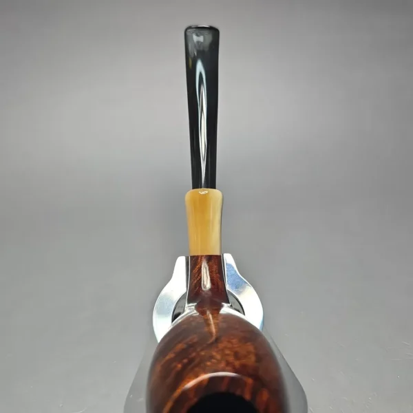 MBSD Briars Modern Masters 3 Smooth Tulip w/ Faux Horn Handmade Briar Pipe, New - Image 8