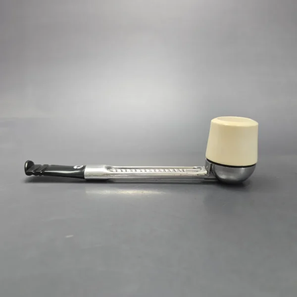 Falcon Chrome Dental w/ MBSD Meerschaum Brandy Block Meerschaum Bowl Pipe, New - Image 4