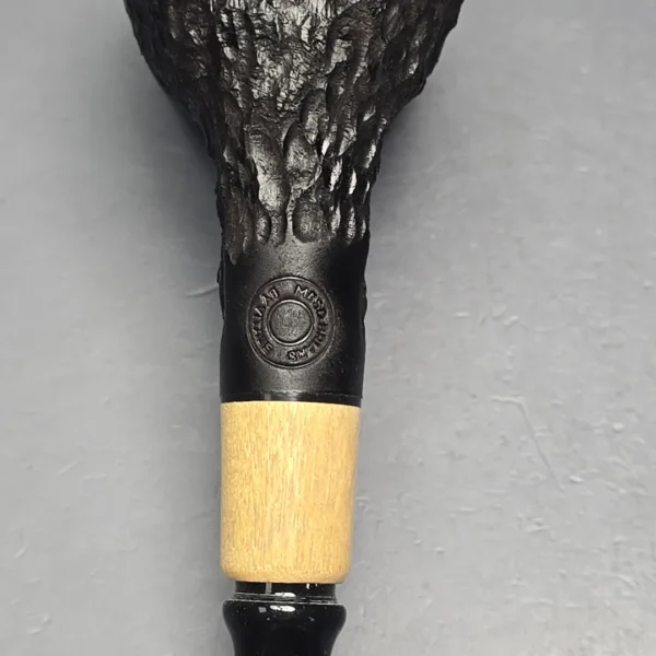 MBSD Briars by Piero Vitale Black Rusticated Billiard w/ Boxwood, Briar Pipe, New - Image 11