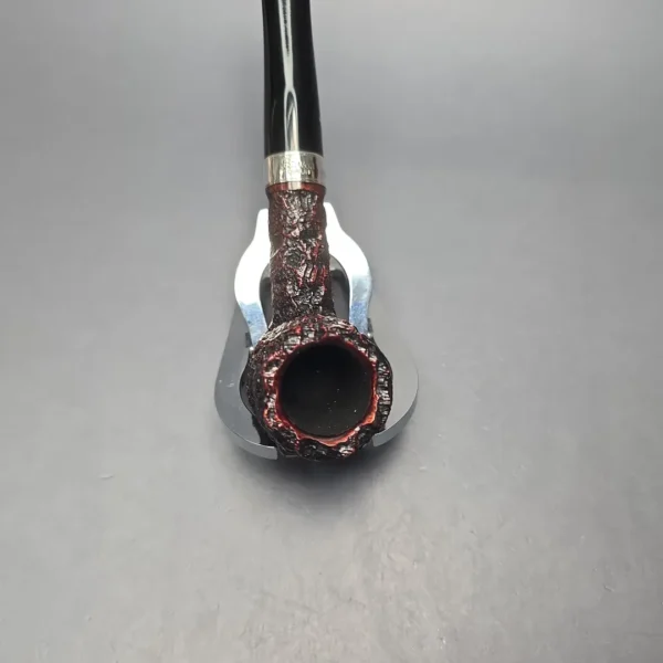 Peterson Cobble 15 Rusticated & Sandblasted Billiard w/ Silver Briar Pipe, New - Image 7