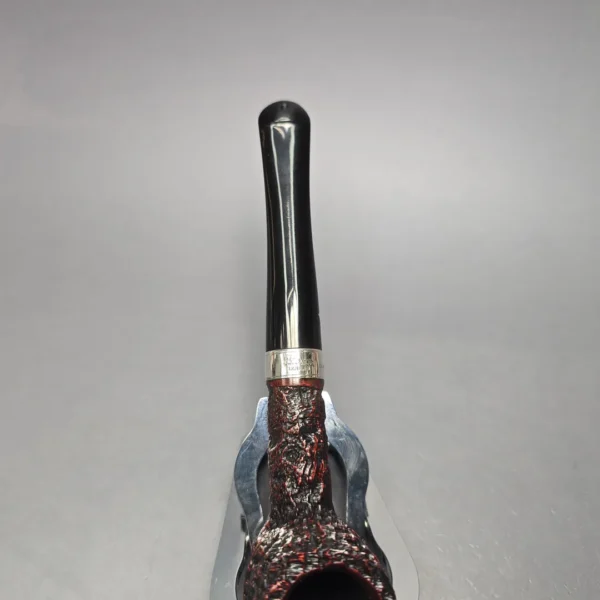 Peterson Cobble 15 Rusticated & Sandblasted Billiard w/ Silver Briar Pipe, New - Image 8