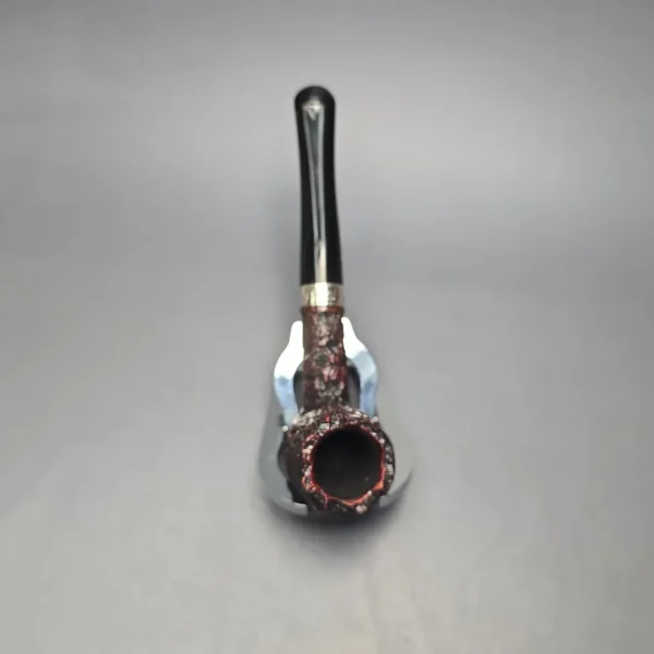Peterson Cobble 15 Rusticated & Sandblasted Billiard w/ Silver Briar Pipe, New - Image 9