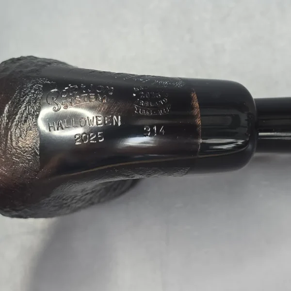 Peterson 2025 Halloween Pipe 314 Sandblasted Bent Billiard Briar Pipe, New - Image 5