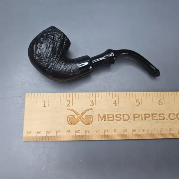 Peterson 2025 Halloween Pipe 314 Sandblasted Bent Billiard Briar Pipe, New - Image 6