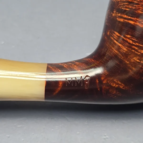 MBSD Briars Modern Masters 3 Smooth Tulip w/ Faux Horn Handmade Briar Pipe, New - Image 12
