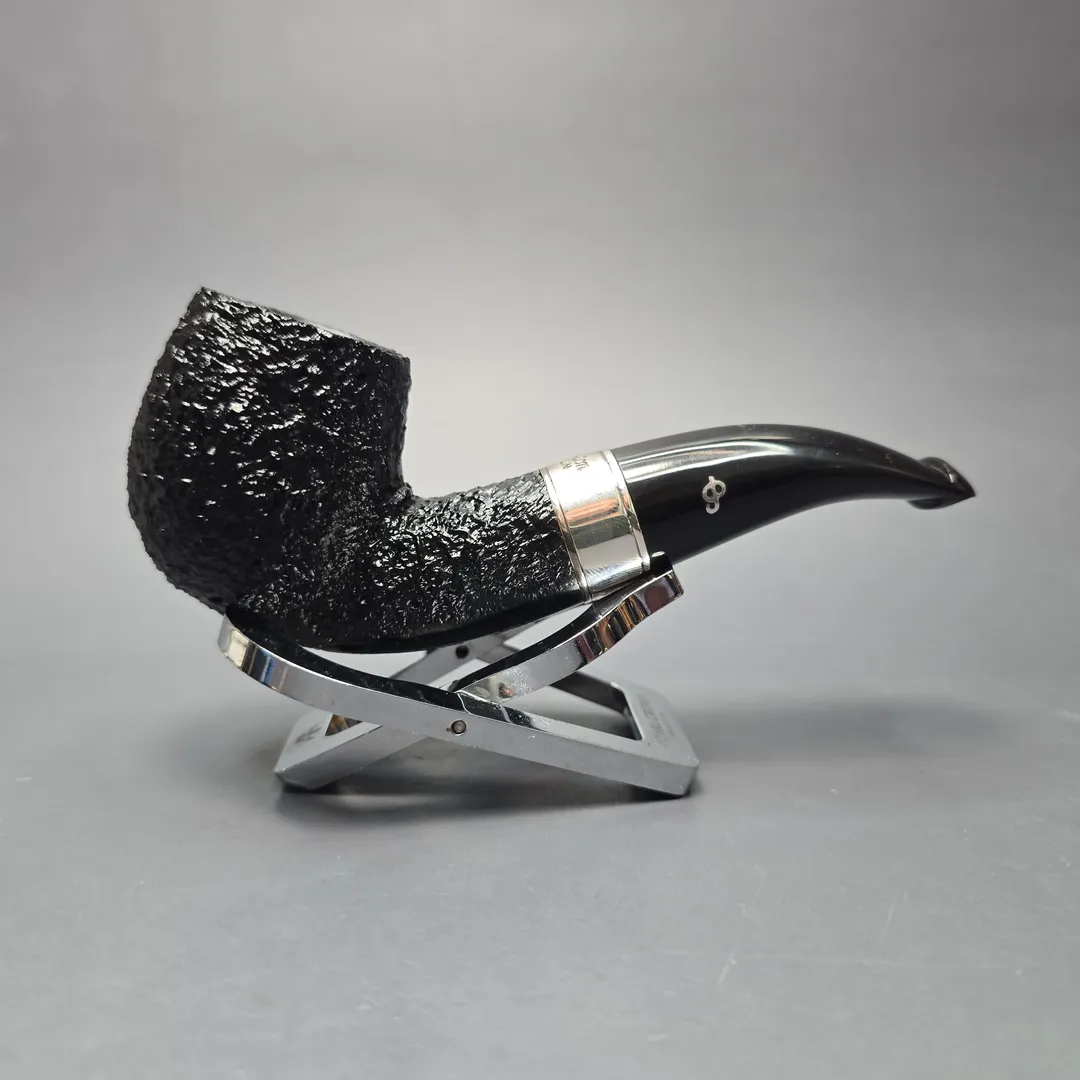 Peterson 160th Anniversary Pat. B Sandblasted Bent Billiard Briar Pipe, New - Image 2