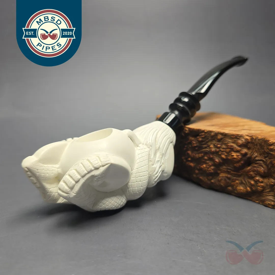 Kenan Claw and Egg Estate Block Meerschaum Pipe, Unsmoked