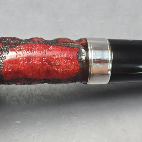 Peterson Cobble 15 Rusticated & Sandblasted Billiard w/ Silver Briar Pipe, New - Image 11