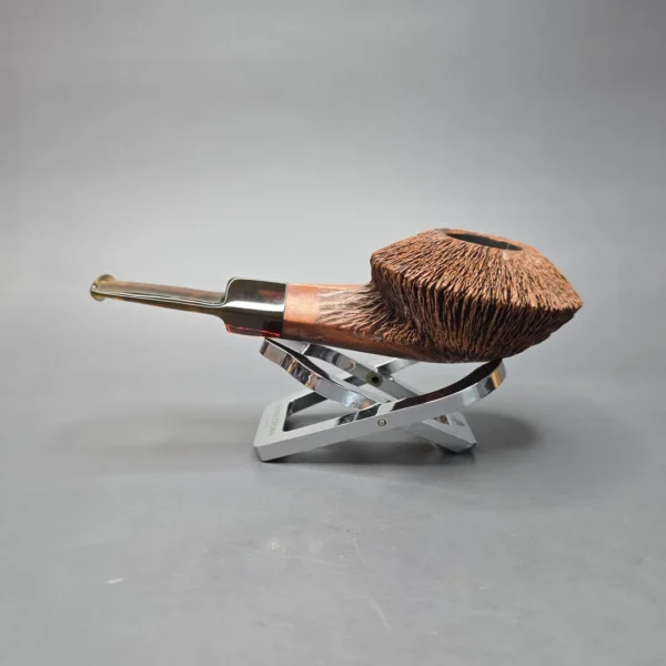 Amorelli Penna di San Michelle Rusticated Bullcap Estate Briar Pipe, Italian Estates - Image 4