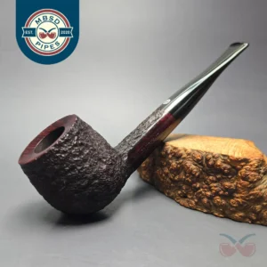 James Upshall Bark EXL Partially Rusticated Billiard Estate Briar Pipe, Unsmoked