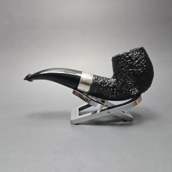Peterson 160th Anniversary Pat. B Sandblasted Bent Billiard Briar Pipe, New - Image 4