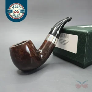Peterson 160th Anniversary Pat. B Dark Smooth Bent Billiard Briar Pipe, New