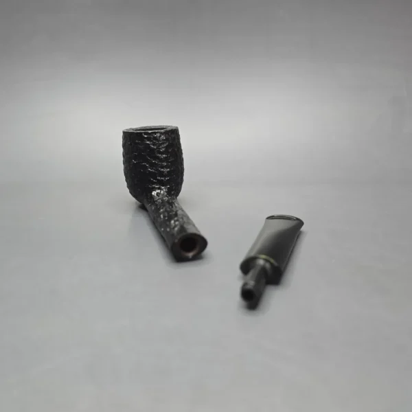 Rossi Mezzanotte 8801 Rusticated Canadian Briar Pipe, New - Image 14