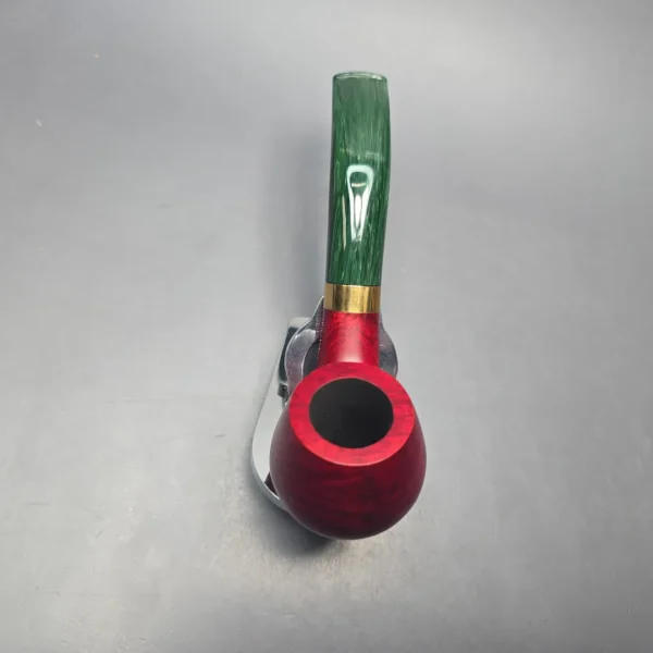 Viking Christmas 2022 Smooth Bent Billiard with Brass (Unsmoked Estate) - Image 9