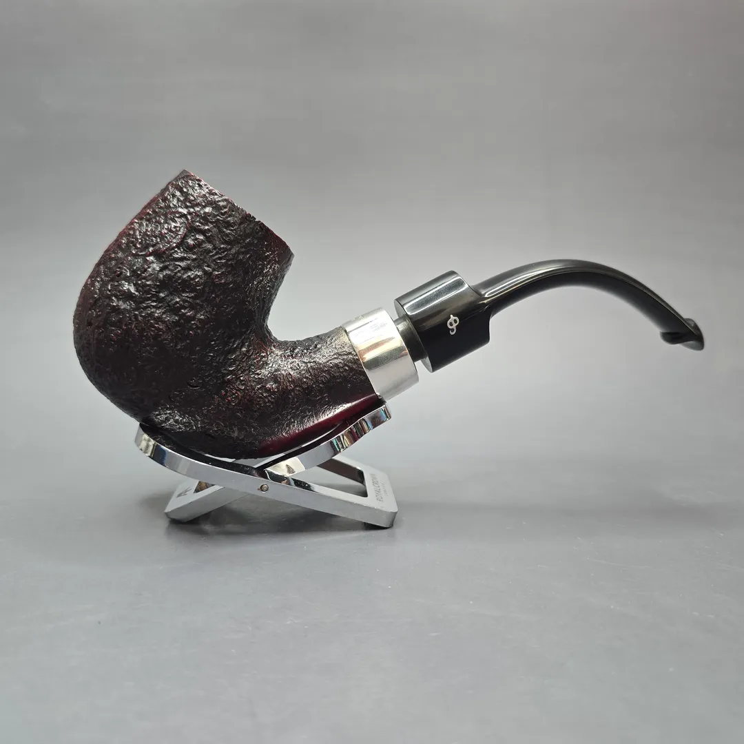 Peterson House Pipe Sandblasted Oom Paul with Silver (New) - Image 2