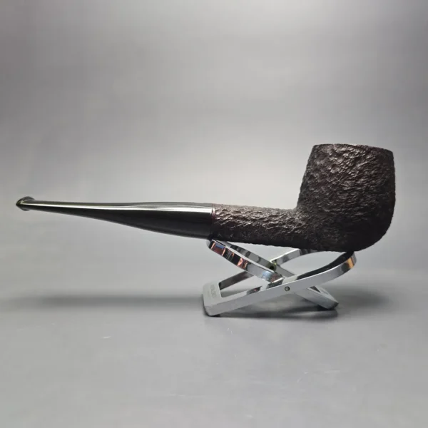 James Upshall Bark EXL Partially Rusticated Billiard Estate Briar Pipe, Unsmoked - Image 4