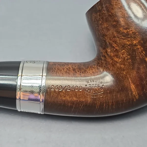 Peterson 160th Anniversary Pat. B Dark Smooth Bent Billiard Briar Pipe, New - Image 12