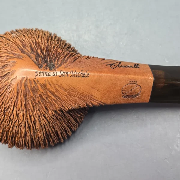 Amorelli Penna di San Michelle Rusticated Bullcap Estate Briar Pipe, Italian Estates - Image 10
