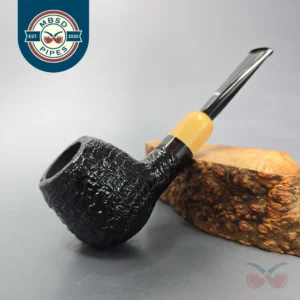 Caminetto (2018) Sandblasted Apple w/ Boxwood Estate Briar Pipe, Italian Esates