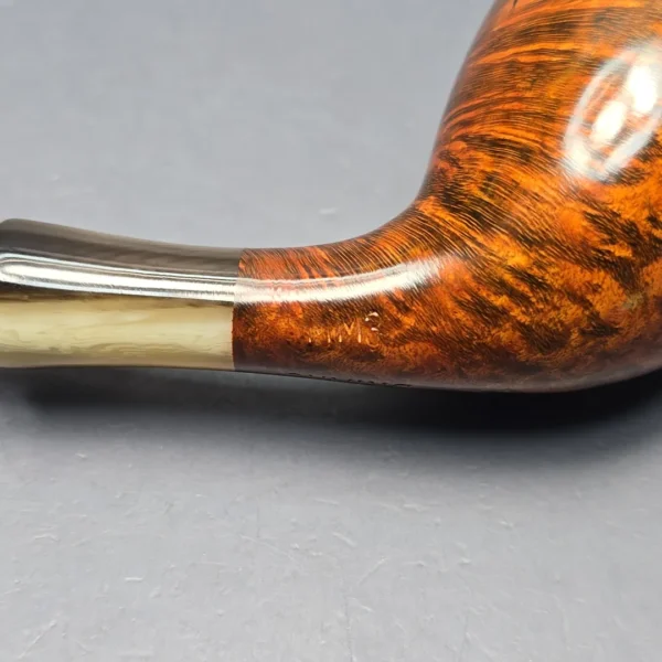 MBSD Briars Modern Masters 3 Smooth Tulip w/ Faux Horn Handmade Briar Pipe, New - Image 12