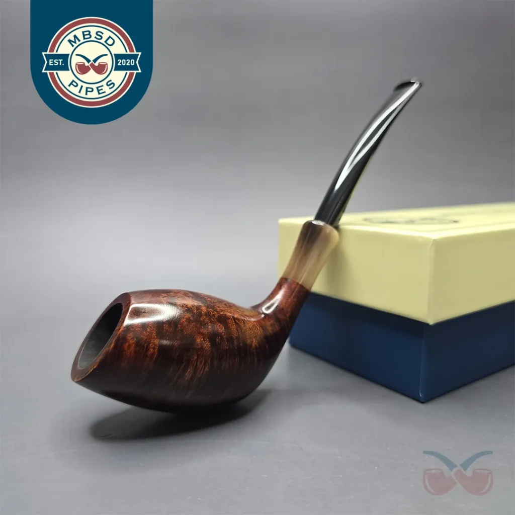 MBSD Briars Modern Masters 3 Smooth Tulip w/ Faux Horn Handmade Briar Pipe, New