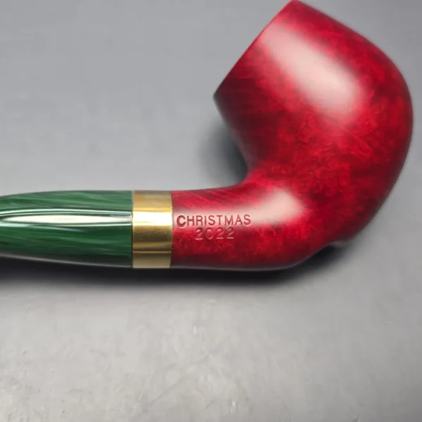 Viking Christmas 2022 Smooth Bent Billiard with Brass (Unsmoked Estate) - Image 12