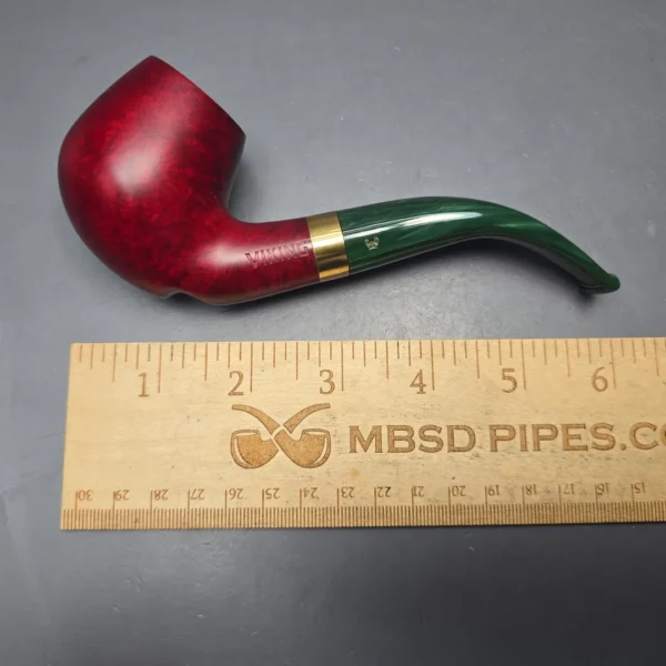 Viking Christmas 2022 Smooth Bent Billiard with Brass (Unsmoked Estate) - Image 13