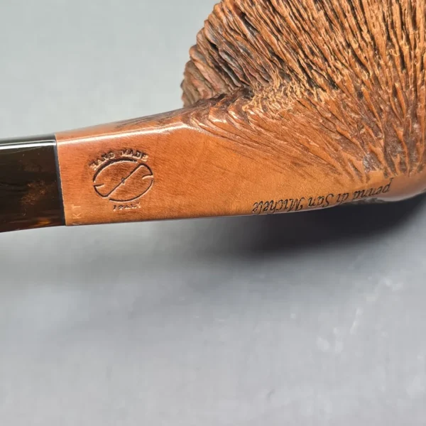 Amorelli Penna di San Michelle Rusticated Bullcap Estate Briar Pipe, Italian Estates - Image 12