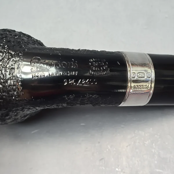 Peterson 160th Anniversary Pat. B Sandblasted Bent Billiard Briar Pipe, New - Image 11