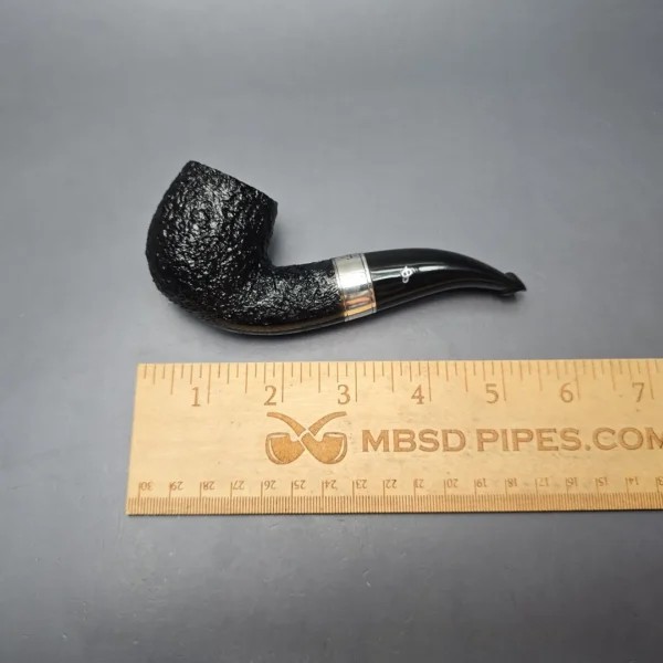 Peterson 160th Anniversary Pat. B Sandblasted Bent Billiard Briar Pipe, New - Image 12