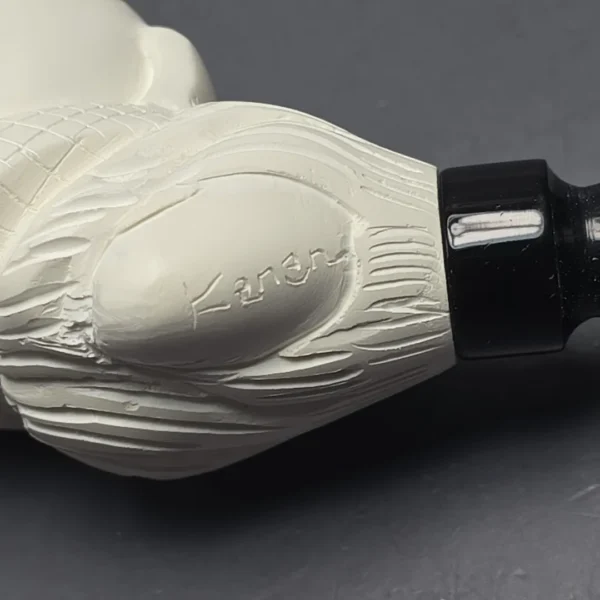 Kenan Claw and Egg Estate Block Meerschaum Pipe, Unsmoked - Image 11
