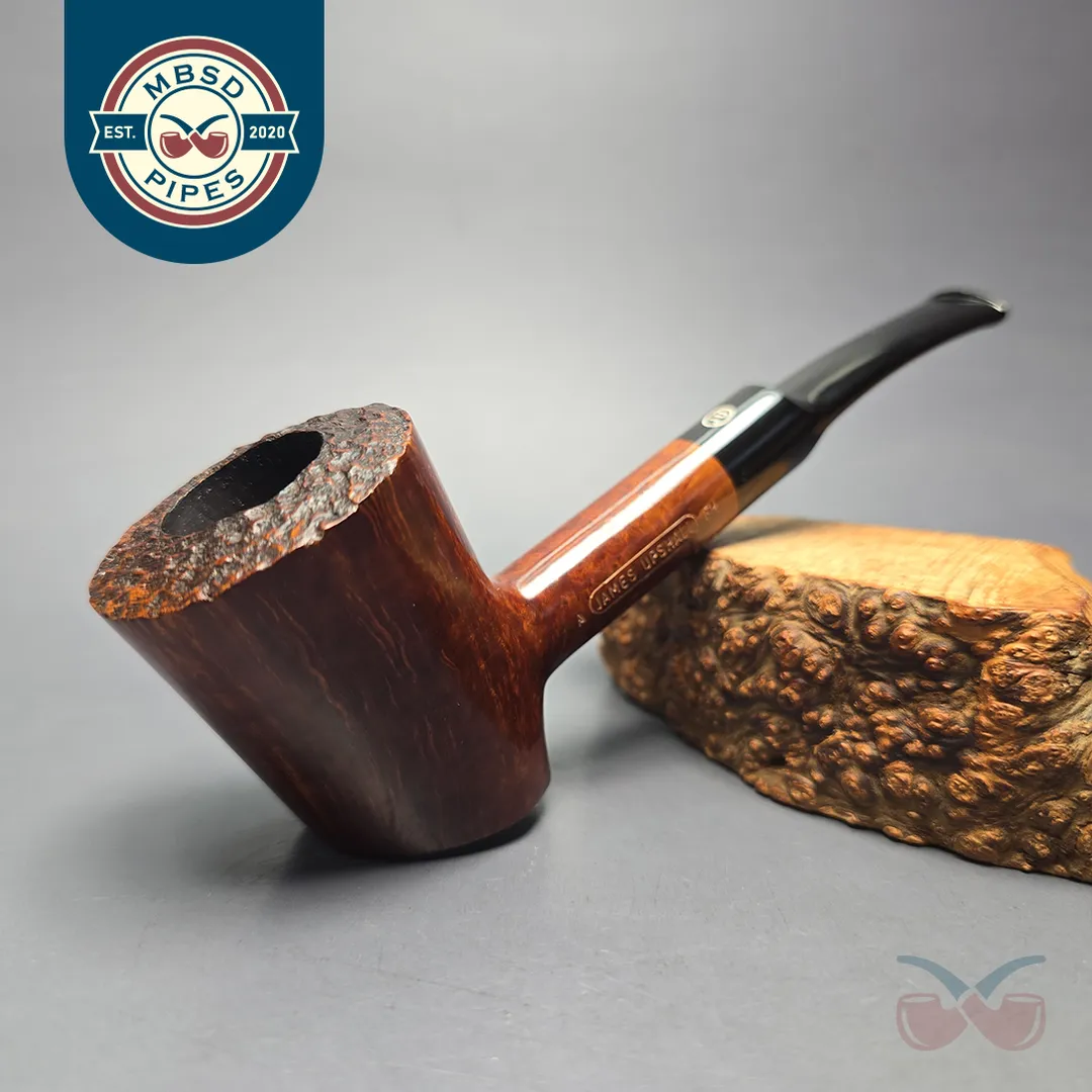 James Upshall A Grade EXL Smooth Poker Sitter Estate Briar Pipe, Unsmoked