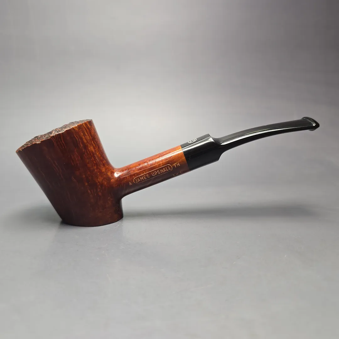 James Upshall A Grade EXL Smooth Poker Sitter Estate Briar Pipe, Unsmoked - Image 2