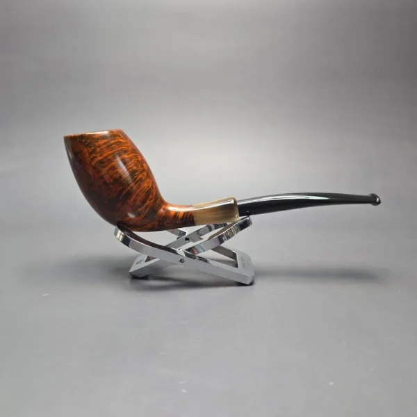 MBSD Briars Modern Masters 3 Smooth Tulip w/ Faux Horn Handmade Briar Pipe, New - Image 3