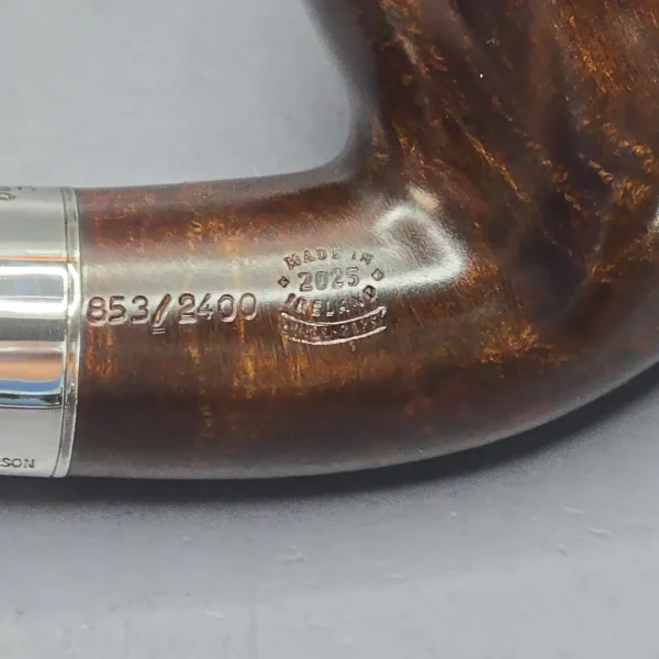Peterson 160th Anniversary Pat. B Dark Smooth Bent Billiard Briar Pipe, New - Image 12